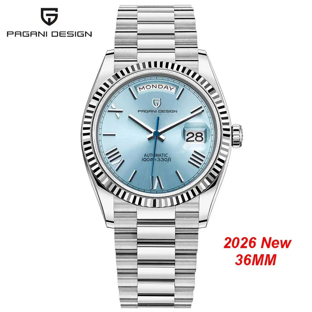 Nouvelle montre mécanique de luxe pour homme PAGANI DESIGN DD36 en or rose 2026, montre automatique avec date, montres pour homme avec verre saphir AR, livraison locale