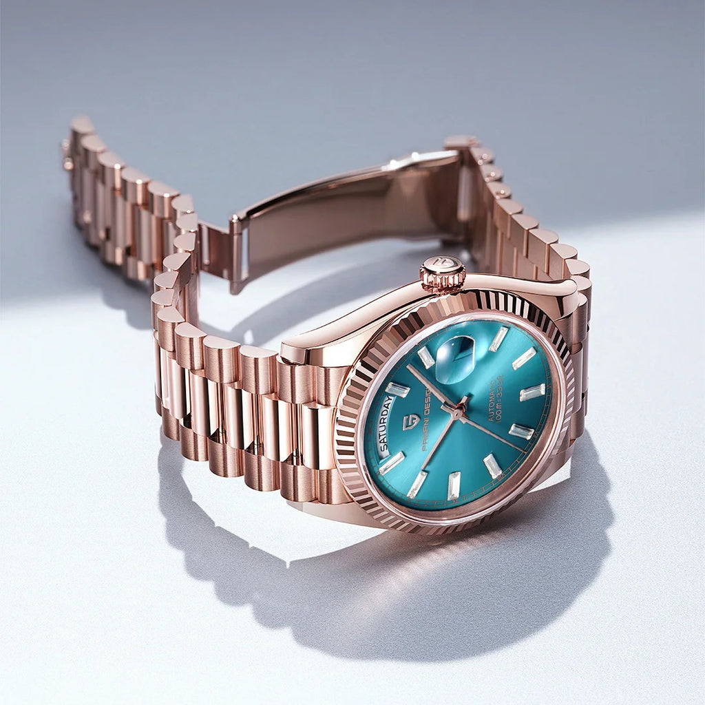 Nouvelle montre mécanique de luxe pour homme PAGANI DESIGN DD36 en or rose 2026, montre automatique avec date, montres pour homme avec verre saphir AR, livraison locale