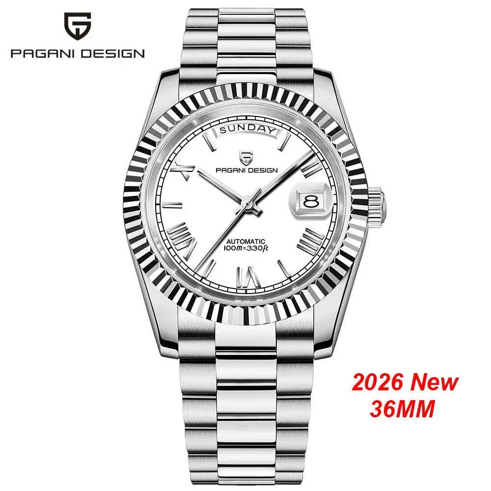 Nouvelle montre mécanique de luxe pour homme PAGANI DESIGN DD36 en or rose 2026, montre automatique avec date, montres pour homme avec verre saphir AR, livraison locale