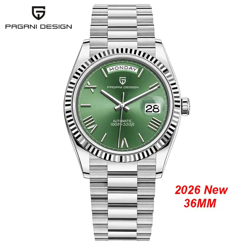 Nouvelle montre mécanique de luxe pour homme PAGANI DESIGN DD36 en or rose 2026, montre automatique avec date, montres pour homme avec verre saphir AR, livraison locale