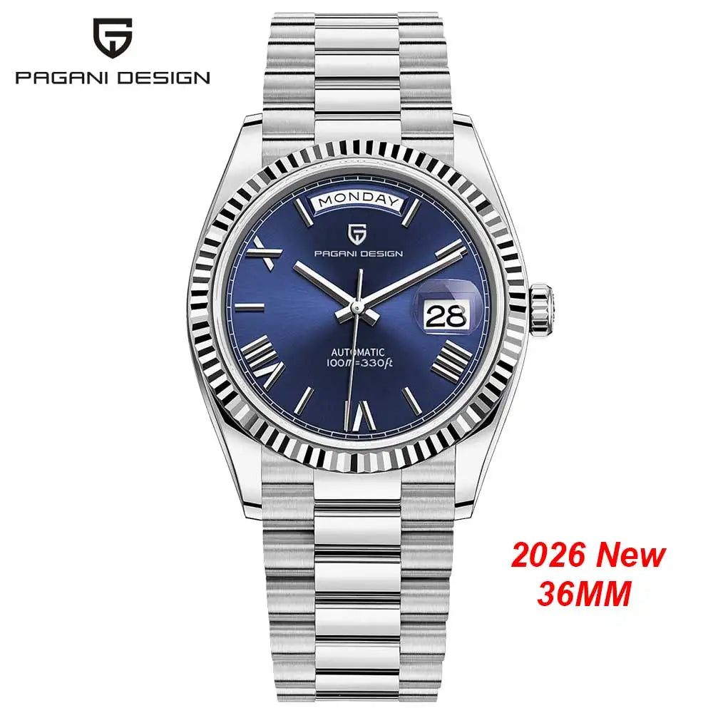 Nouvelle montre mécanique de luxe pour homme PAGANI DESIGN DD36 en or rose 2026, montre automatique avec date, montres pour homme avec verre saphir AR, livraison locale