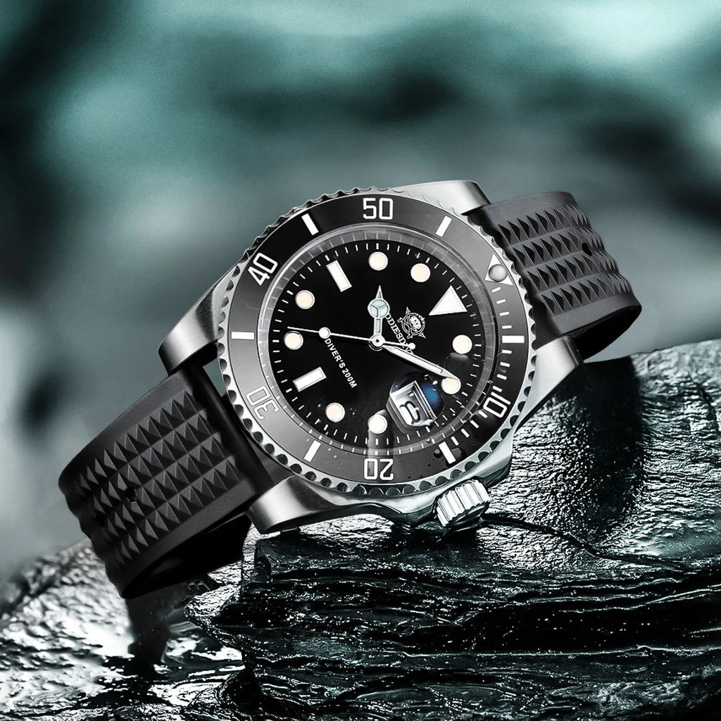 ADDIESDIVE – montre de luxe à Quartz en acier inoxydable pour hommes, étanche 20ATM, avec date, lunette en céramique, montres de Sport, Relogio Masculino