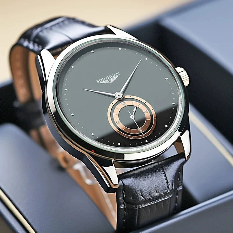 Nouvelle Montre Homme de Luxe en Cuir, Style Business, Sport et Décontracté, à Quartz, Horloge Militaire, Reloj Hombre