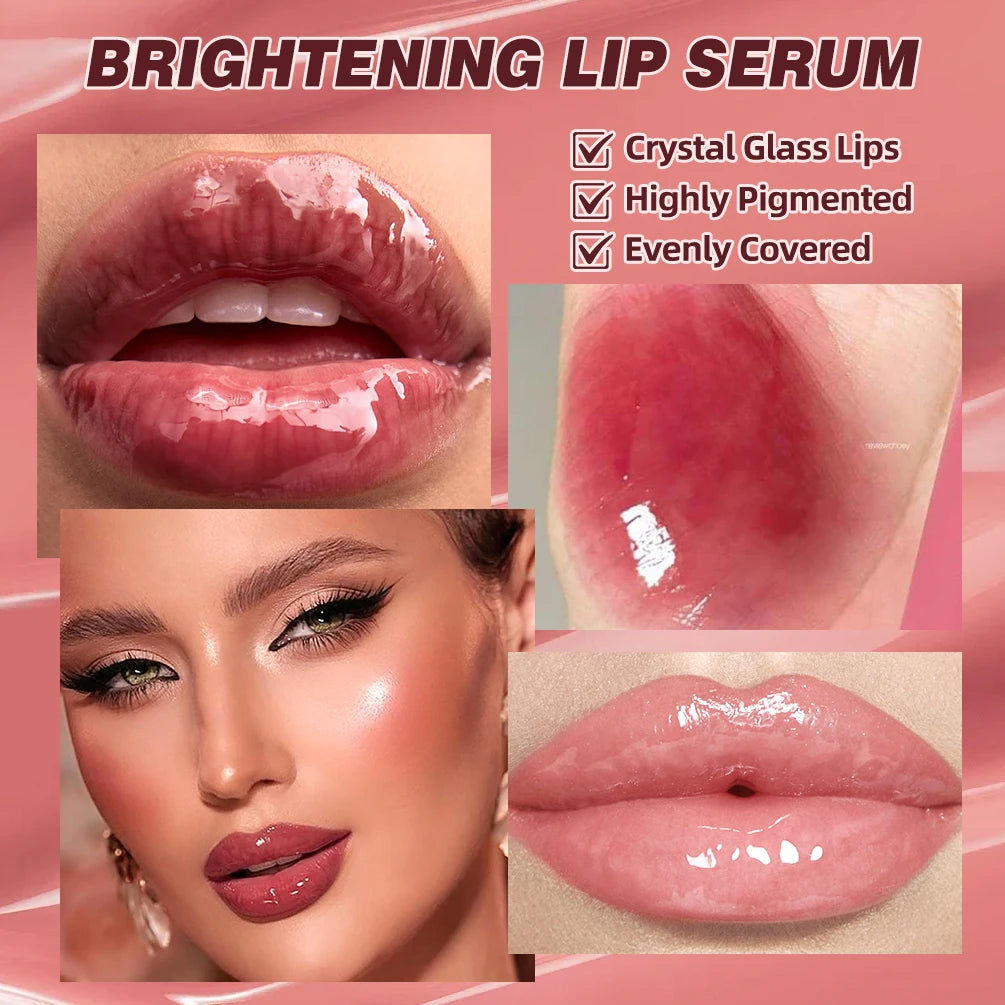 QIBEST Gloss à lèvres effet miroir cristallin, teinte longue durée, hydratant, brillant, pailleté, nourrissant, maquillage