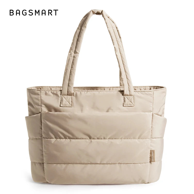 Sac fourre-tout matelassé léger BAGSMART, sac à bandoulière matelassé pour femme, sac à main, sac de voyage, sac de sport avec compartiments