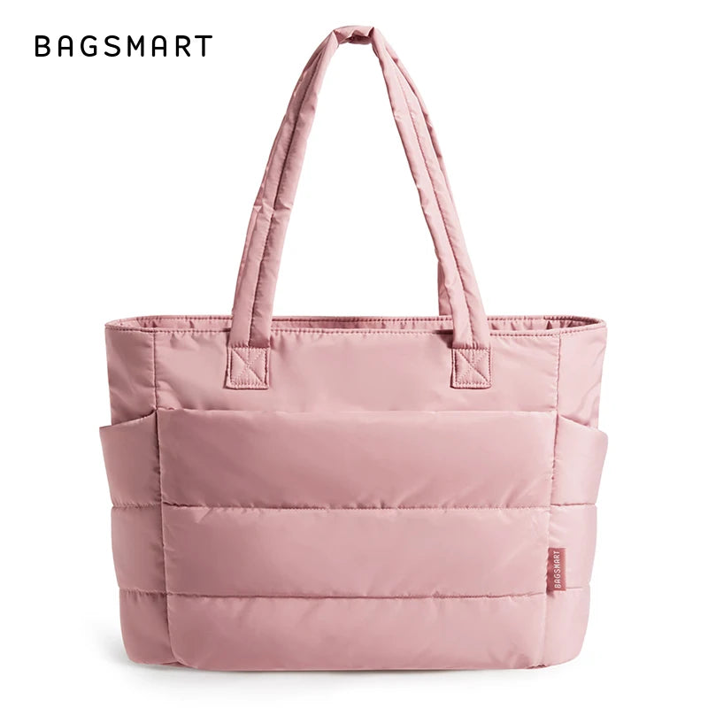 Sac fourre-tout matelassé léger BAGSMART, sac à bandoulière matelassé pour femme, sac à main, sac de voyage, sac de sport avec compartiments