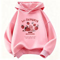 Sweat à capuche Y2k à la mode avec motif fraise amusant pour enfants, style années 90, décontracté, pour garçons et filles