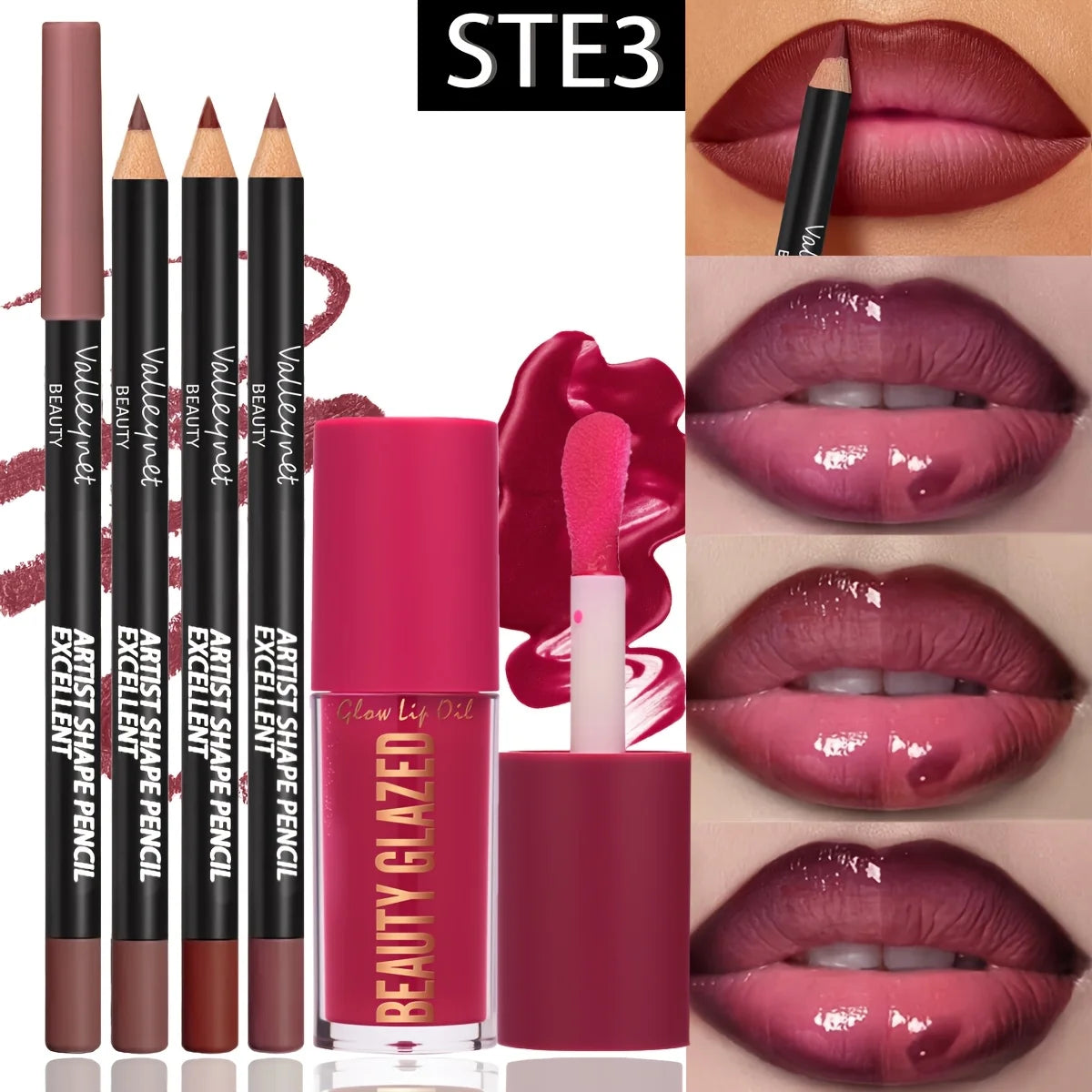 Kit Lèvres Parfaites — Crayons Mats + Gloss Repulpant Longue Tenue