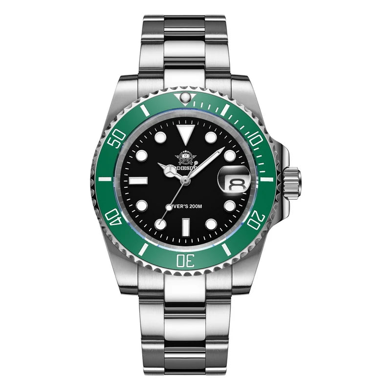 ADDIESDIVE – montre de luxe à Quartz en acier inoxydable pour hommes, étanche 20ATM, avec date, lunette en céramique, montres de Sport, Relogio Masculino