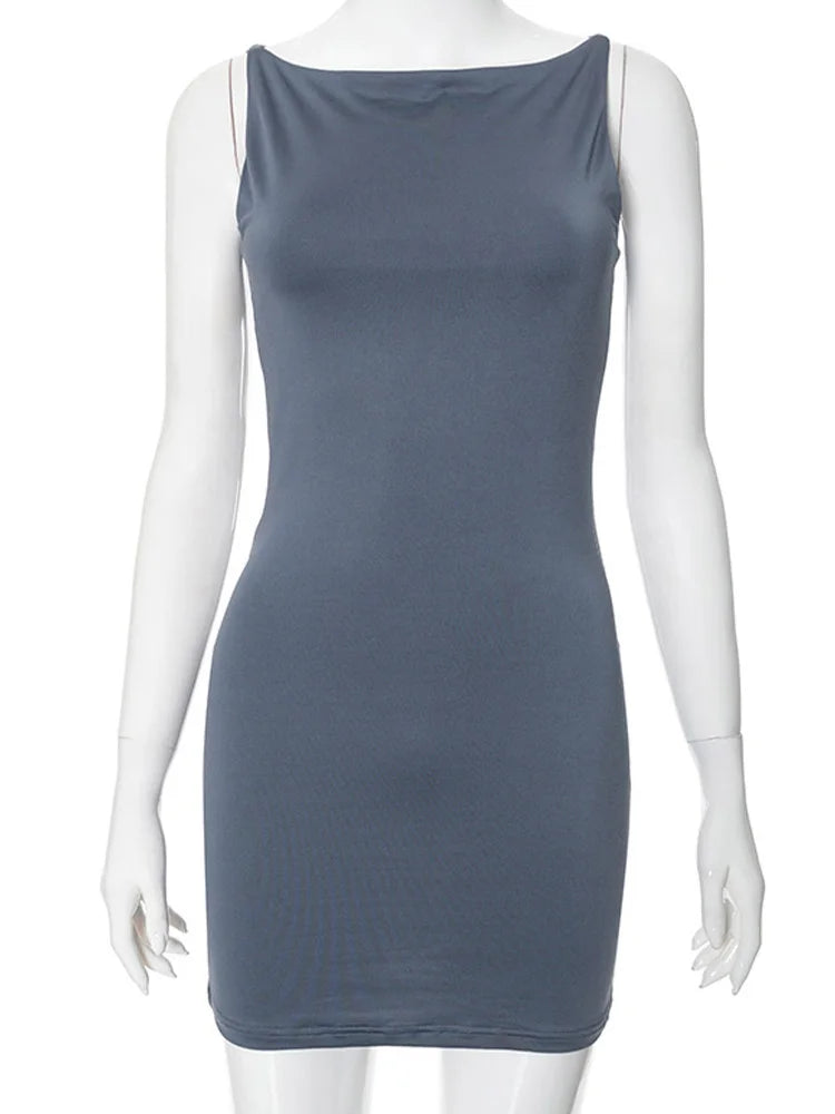Mini robe de soirée en fibre Y2K pour femmes, tenue décontractée, mode estivale, tenue sexy et élégante, club et fête, 2024