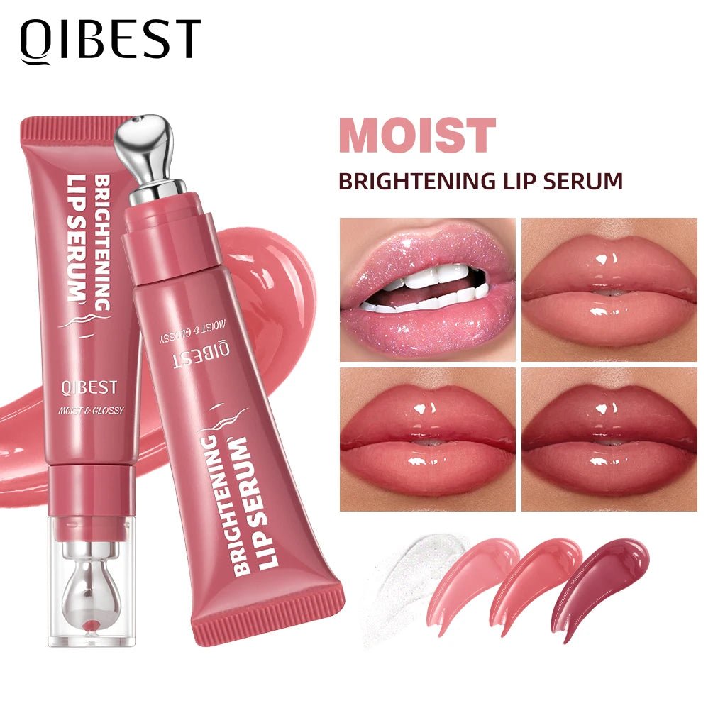 QIBEST Gloss à lèvres effet miroir cristallin, teinte longue durée, hydratant, brillant, pailleté, nourrissant, maquillage