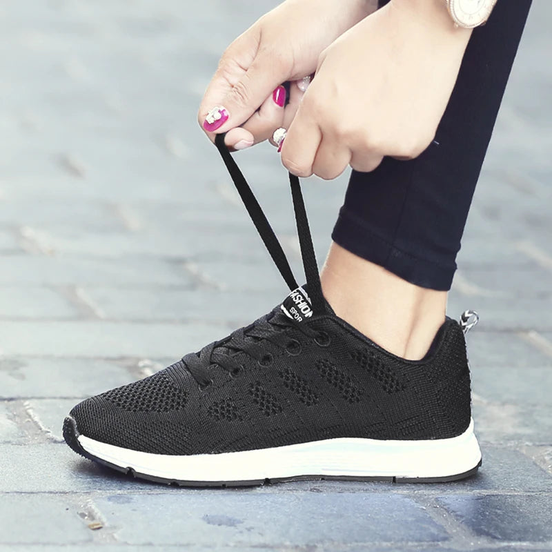 Mode femmes baskets doux femmes vulcaniser baskets chaussures maille été baskets femmes chaussures baskets chaussures femme Tenis Feminino