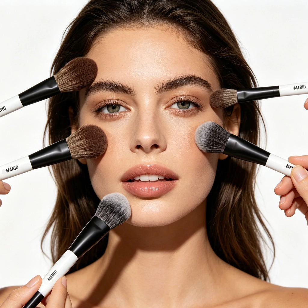 Pinceaux de maquillage de tous types F1 F2 F3 F4 F5 E6 EF1 E3 E4 E5 F7 – Pinceau illuminateur, blush, pinceau à effet lumineux doux, pinceau cosmétique à fibres douces