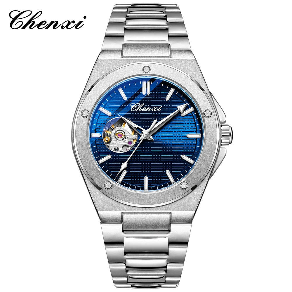 Montre mécanique pour homme CHENXI 2026, automatique, luminescente, étanche, bracelet en acier, montres mécaniques de mode pour hommes