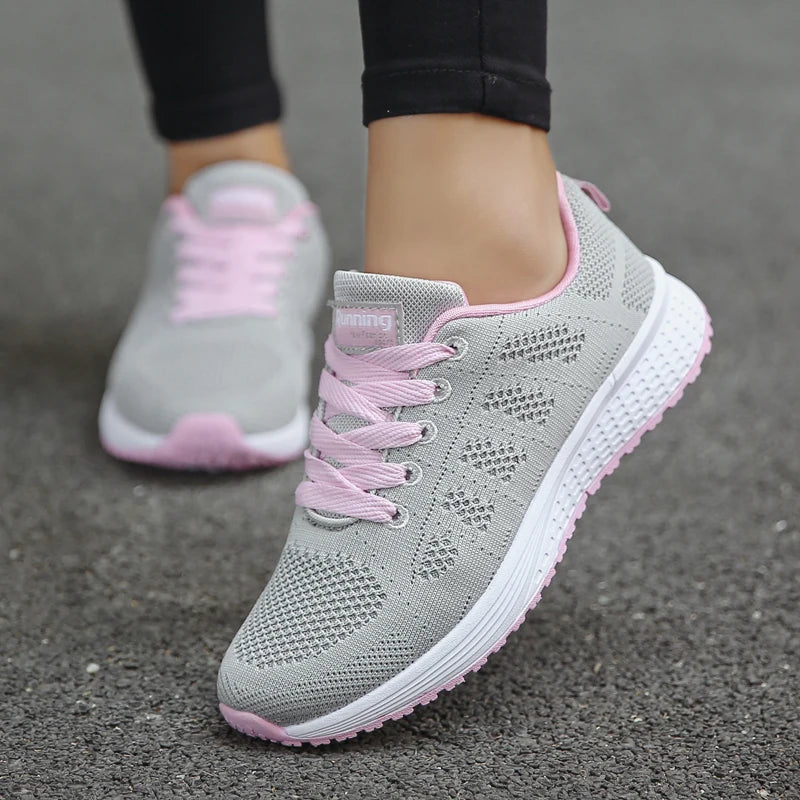 Mode femmes baskets doux femmes vulcaniser baskets chaussures maille été baskets femmes chaussures baskets chaussures femme Tenis Feminino