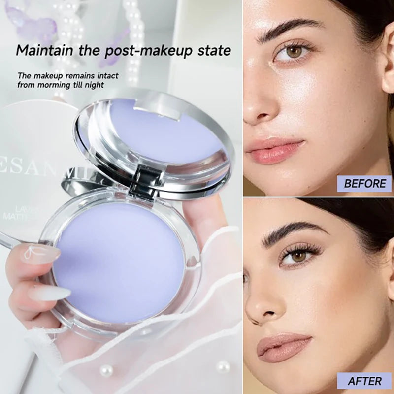 Crème violette en poudre, cosmétique naturelle pour la peau, longue durée, contrôle du sébum, poudre de contouring, 1 pièce