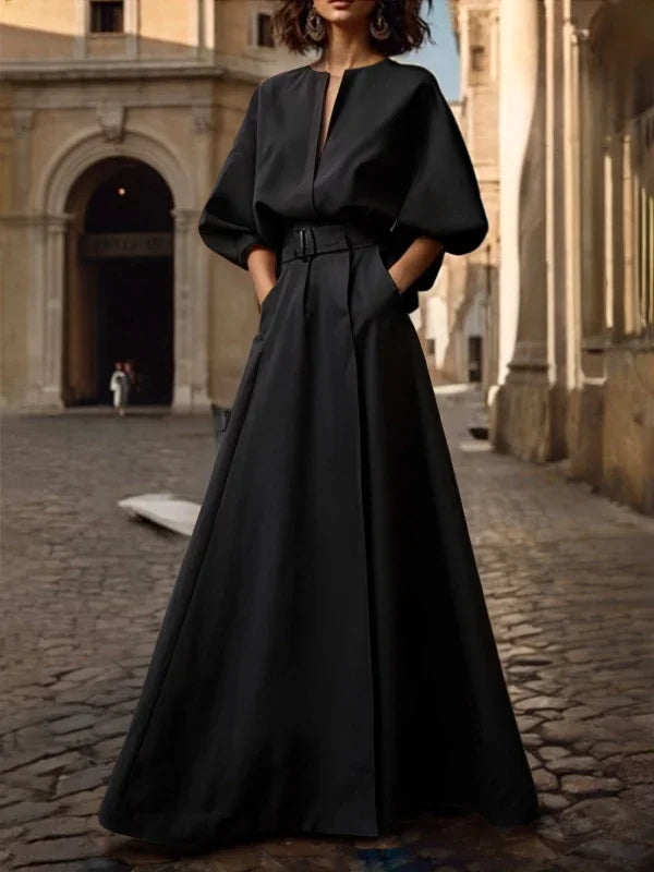 Modigirl 2025 nouvelle mode robes de mariée pour les femmes été printemps col en v profond soirée anniversaire femme élégante robe Maxi ample