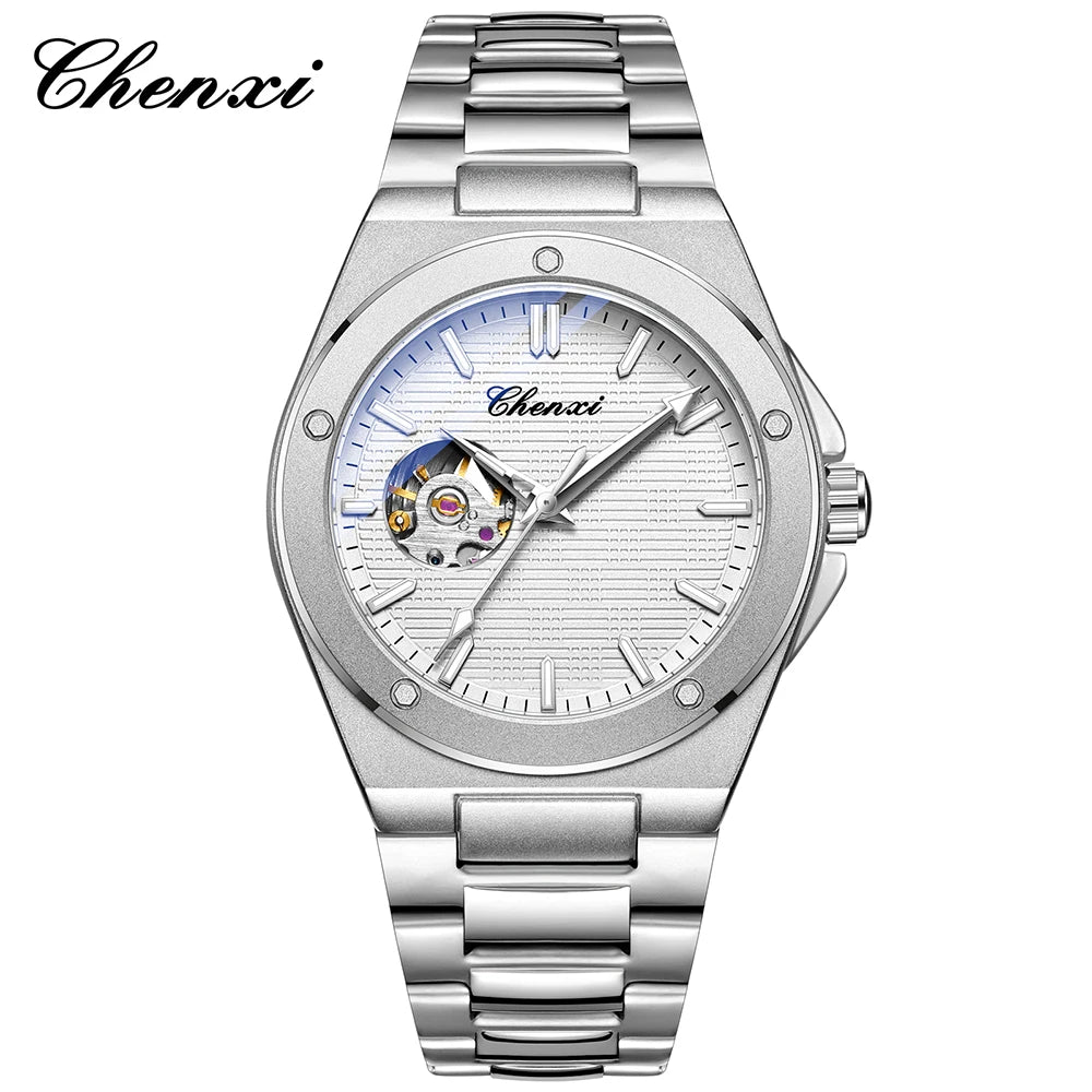 Montre mécanique pour homme CHENXI 2026, automatique, luminescente, étanche, bracelet en acier, montres mécaniques de mode pour hommes