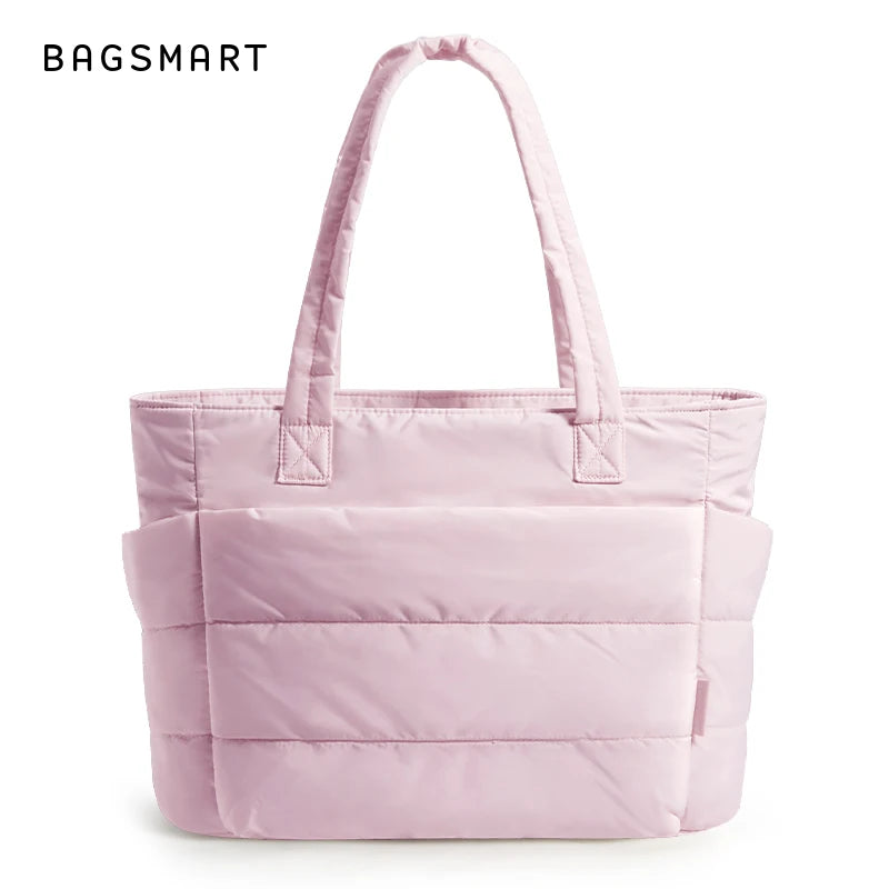 Sac fourre-tout matelassé léger BAGSMART, sac à bandoulière matelassé pour femme, sac à main, sac de voyage, sac de sport avec compartiments