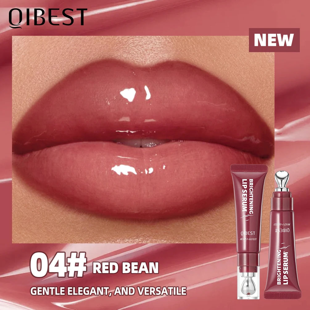 QIBEST Gloss à lèvres effet miroir cristallin, teinte longue durée, hydratant, brillant, pailleté, nourrissant, maquillage