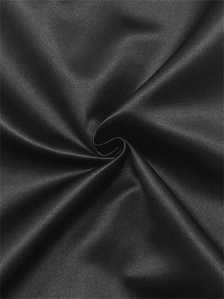 Robe Midi Yeezzi pour Femme, Élégante, Noire, Patchwork, Asymétrique, Sans Manches, Col Rond, Nouvelle Collection Été 2026, pour Soirées et Cérémonies