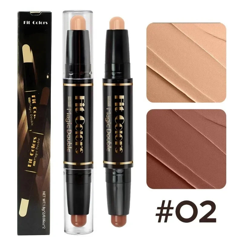 Bâton de mise en évidence et de bronzer pour le visage, crayon correcteur de mise en forme, correcteur 3D longue durée, ombre du nez, cosmétiques de contour