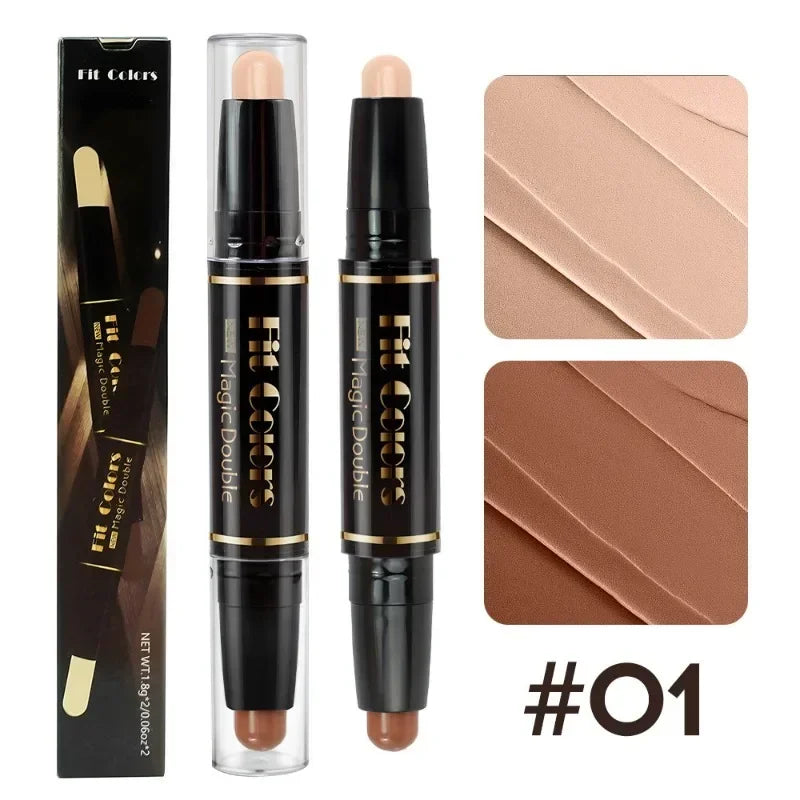 Bâton de mise en évidence et de bronzer pour le visage, crayon correcteur de mise en forme, correcteur 3D longue durée, ombre du nez, cosmétiques de contour
