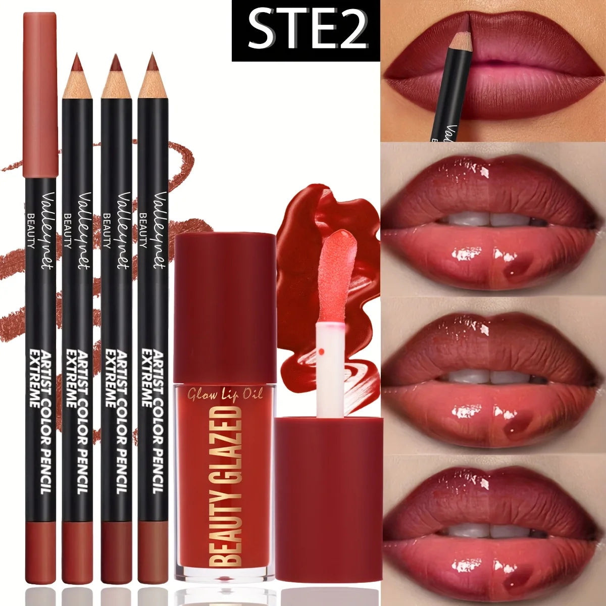 Kit Lèvres Parfaites — Crayons Mats + Gloss Repulpant Longue Tenue