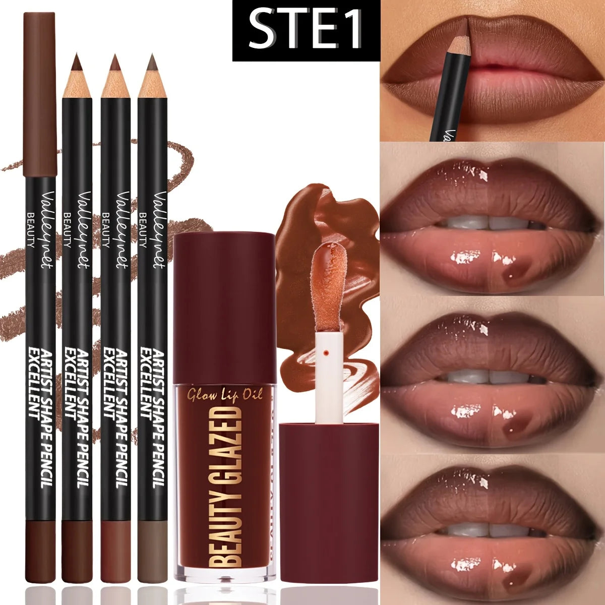 Kit Lèvres Parfaites — Crayons Mats + Gloss Repulpant Longue Tenue