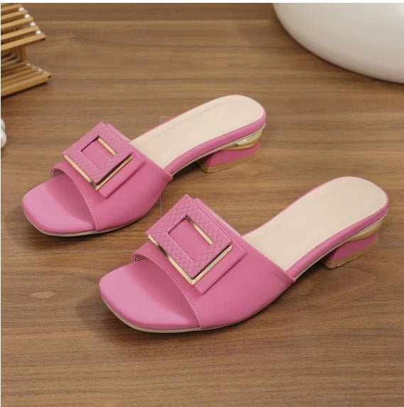 Pantoufles d'Été à Talons Hauts pour Femme, Chaussures Élégantes à Enfiler, Confortables, pour ixde Mariage