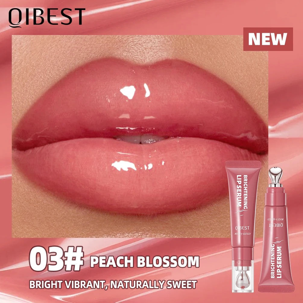 QIBEST Gloss à lèvres effet miroir cristallin, teinte longue durée, hydratant, brillant, pailleté, nourrissant, maquillage