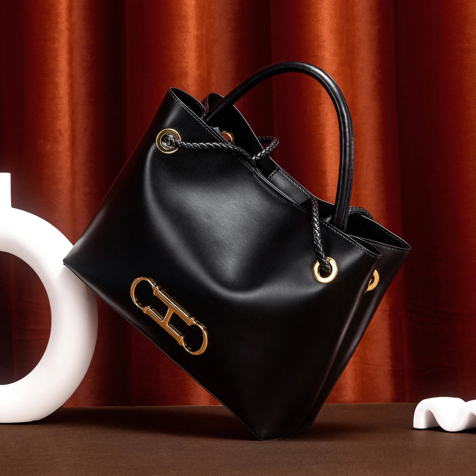 Sac à main pour femme, nouvelle collection automne 2026, sac fourre-tout noir minimaliste, sac de travail à double usage pour femme