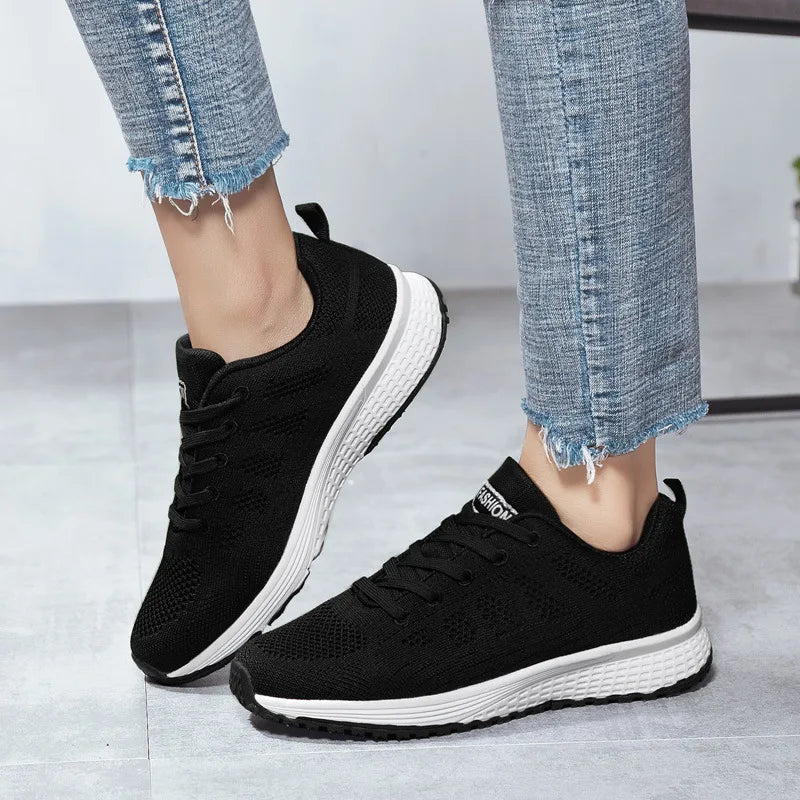 Mode femmes baskets doux femmes vulcaniser baskets chaussures maille été baskets femmes chaussures baskets chaussures femme Tenis Feminino