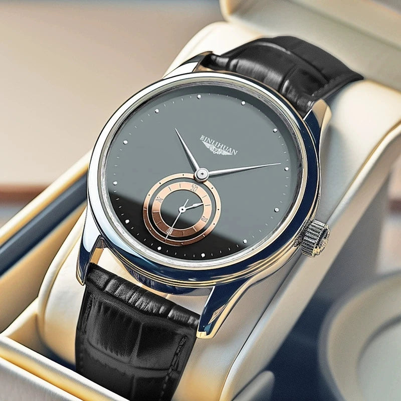 Nouvelle Montre Homme de Luxe en Cuir, Style Business, Sport et Décontracté, à Quartz, Horloge Militaire, Reloj Hombre