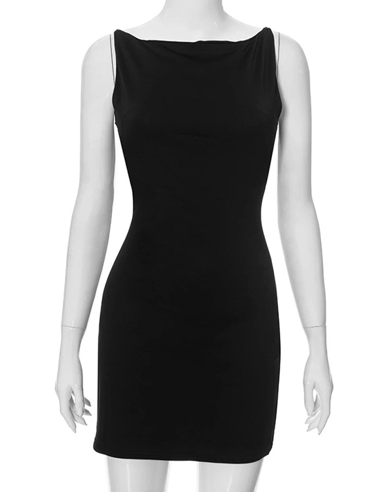 Mini robe de soirée en fibre Y2K pour femmes, tenue décontractée, mode estivale, tenue sexy et élégante, club et fête, 2024