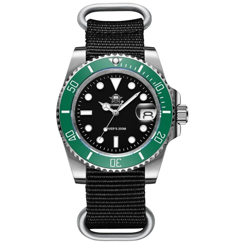 ADDIESDIVE – montre de luxe à Quartz en acier inoxydable pour hommes, étanche 20ATM, avec date, lunette en céramique, montres de Sport, Relogio Masculino