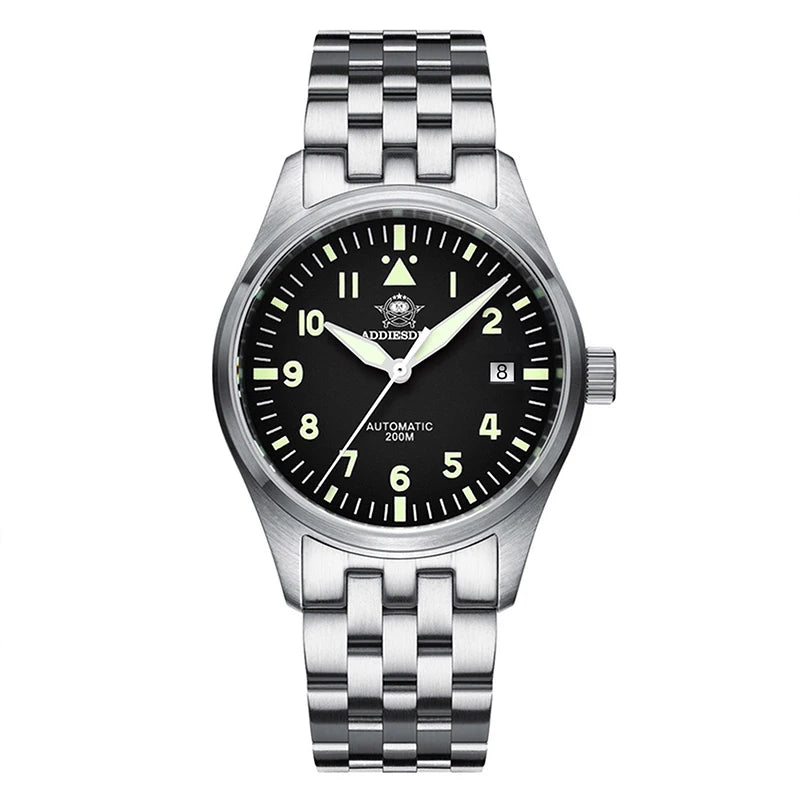 ADDIESDIVE – montre mécanique automatique pour hommes, C3, Super lumineuse, étanche 20 bars, en acier inoxydable 316L, AD2519