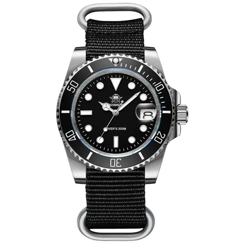 ADDIESDIVE – montre de luxe à Quartz en acier inoxydable pour hommes, étanche 20ATM, avec date, lunette en céramique, montres de Sport, Relogio Masculino
