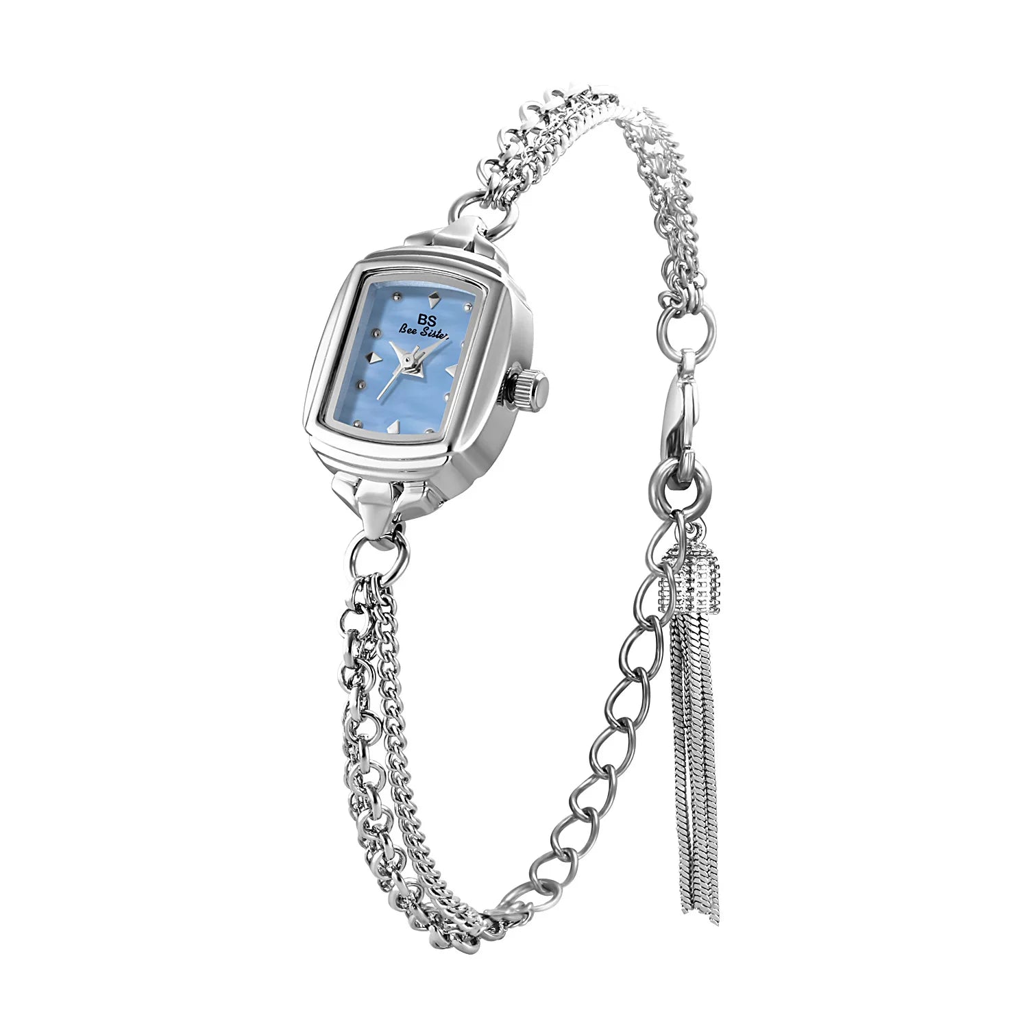 Montre pour femme élégante Bracelet petite montre-Bracelet en argent Simple rétro carré haut de gamme montre pour femme marque