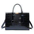 Sac à main de luxe Vintage motif Crocodile pour femmes, fourre-tout de grande capacité, sac à bandoulière d'affaires en cuir pour femmes