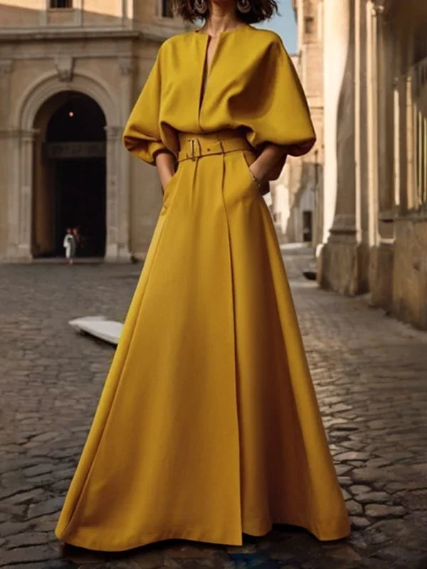 Modigirl 2025 nouvelle mode robes de mariée pour les femmes été printemps col en v profond soirée anniversaire femme élégante robe Maxi ample