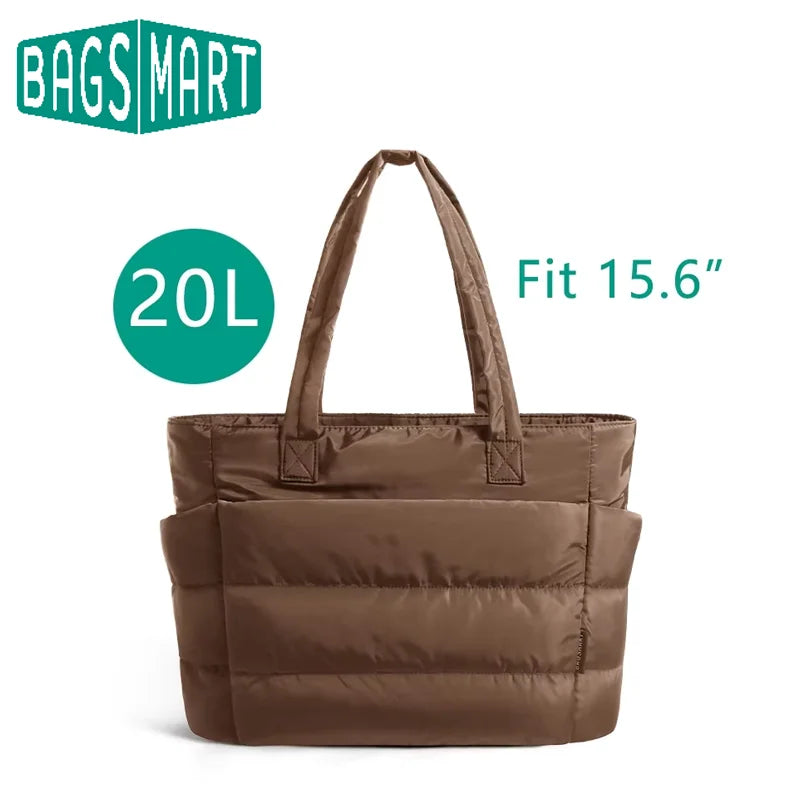 Sac fourre-tout matelassé léger BAGSMART, sac à bandoulière matelassé pour femme, sac à main, sac de voyage, sac de sport avec compartiments