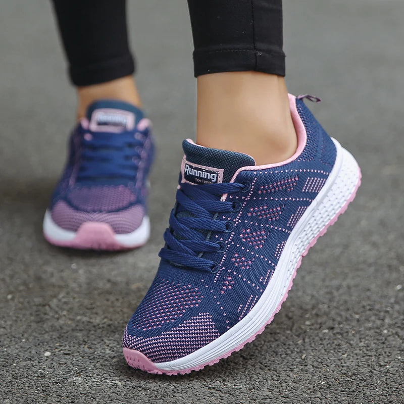 Mode femmes baskets doux femmes vulcaniser baskets chaussures maille été baskets femmes chaussures baskets chaussures femme Tenis Feminino