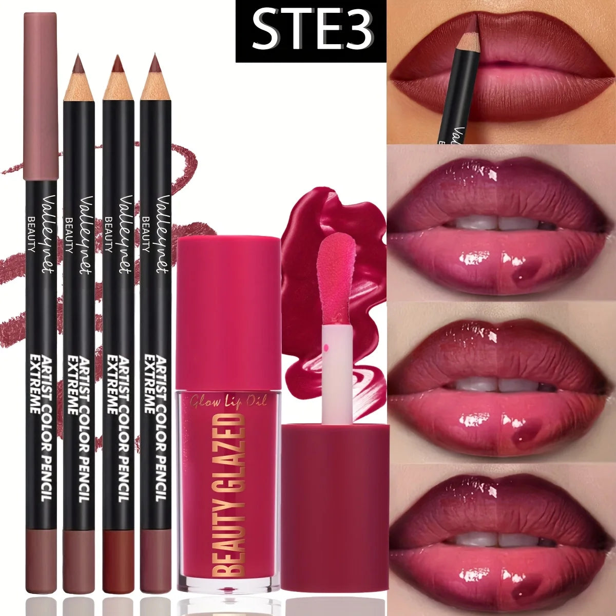 Kit Lèvres Parfaites — Crayons Mats + Gloss Repulpant Longue Tenue