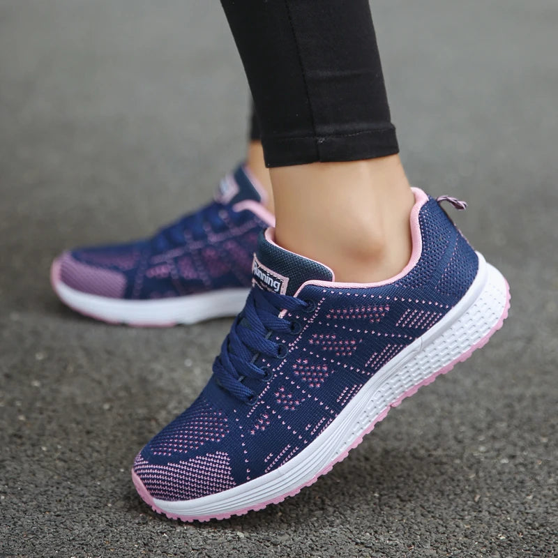 Mode femmes baskets doux femmes vulcaniser baskets chaussures maille été baskets femmes chaussures baskets chaussures femme Tenis Feminino