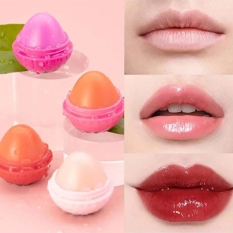 Baume à lèvres à la fraise, hydratant longue durée, réparateur, rouge à lèvres hydratant, fruits mignons, répare les lèvres sèches, cosmétiques, 1/4 pièces