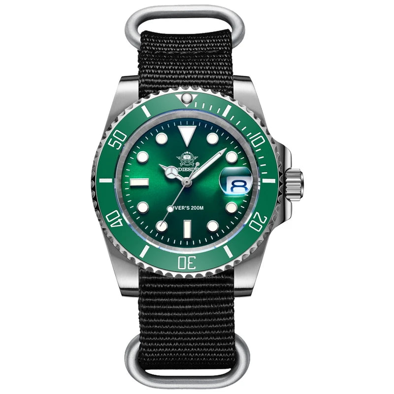 ADDIESDIVE – montre de luxe à Quartz en acier inoxydable pour hommes, étanche 20ATM, avec date, lunette en céramique, montres de Sport, Relogio Masculino