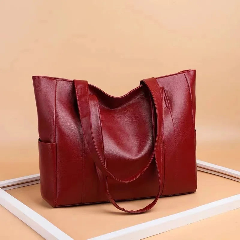Grands sacs, sacs fourre-tout polyvalents, simples et de grande capacité pour femmes, sacs à bandoulière, sacs pour femmes en cuir souple