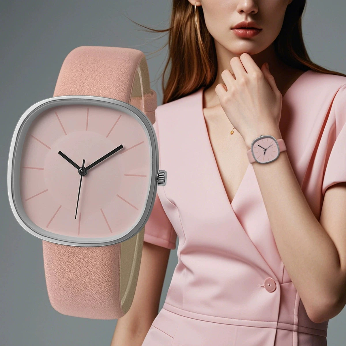 Nouvelle Montre Carrée de Luxe en Cuir pour Femme, Montres-Bracelets Décontractées à Quartz pour Étudiantes, Cadeaux, Reloj Mujer, Horloge Femme