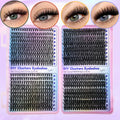 Extensions de cils individuels MJ 640 pièces 30D/40D/50D/60D en bouquets, faux cils DIY à domicile, maquillage